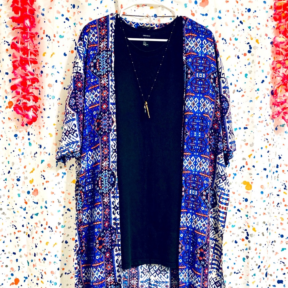 Geometric duster 💙🪻